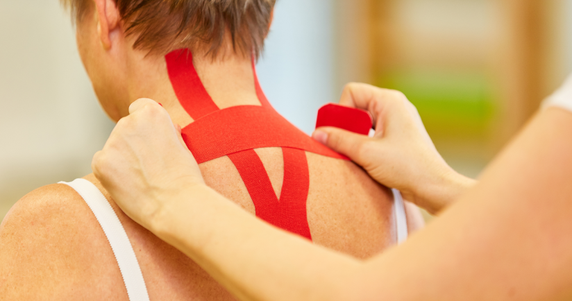 Kinesiotaping: So helfen Sie sich bei Nackenverspannungen