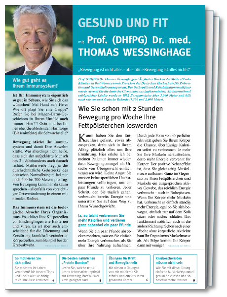 Gesund und fit mit Prof. (DHfPG) Dr. Thomas Wessinghage